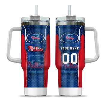 customized philadelphia phillies hexagon armor blue curved tumbler best selling 1.webp