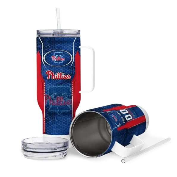 customized philadelphia phillies hexagon armor blue curved tumbler high quality 1.webp
