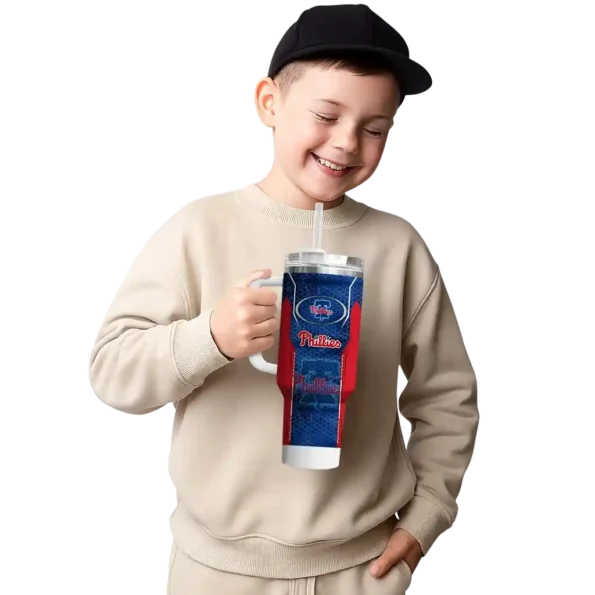 customized philadelphia phillies hexagon armor blue curved tumbler latest model 1.webp