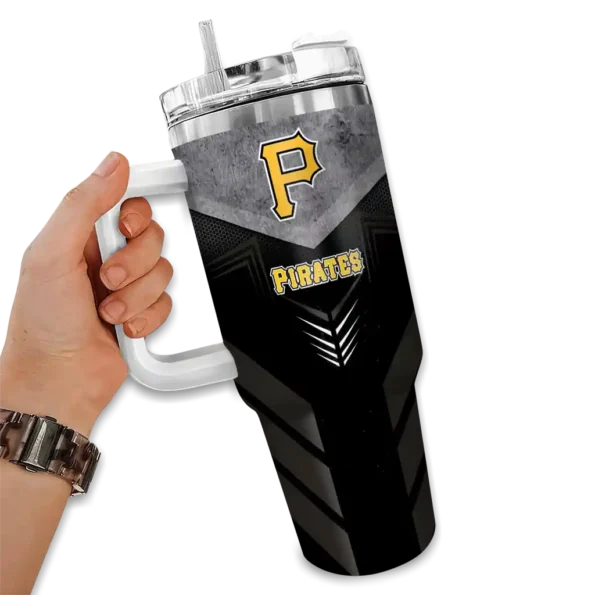 customized pittsburgh pirates arrow armor black curved tumbler fashion forward 1.webp