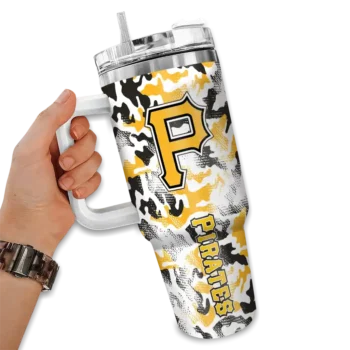 customized pittsburgh pirates camo mashup black white curved tumbler fashion forward 1.webp