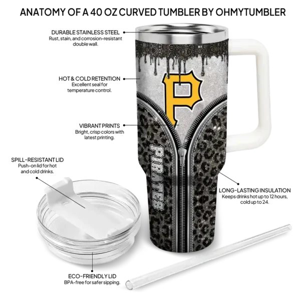 customized pittsburgh pirates leopard zipper black curved tumbler new arrival 1.webp
