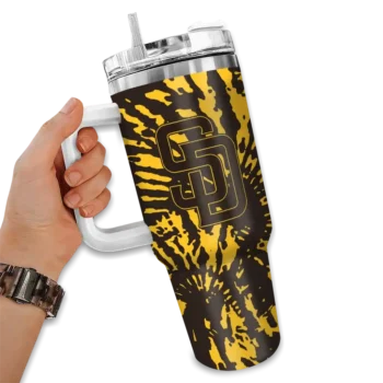 customized san diego padres burst swirl brown curved tumbler fashion forward 1.webp