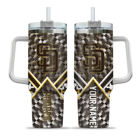customized san diego padres chevron angle brown curved tumbler best selling 1.webp