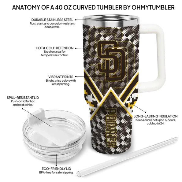 customized san diego padres chevron angle brown curved tumbler new arrival 1.webp