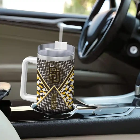 customized san diego padres chevron angle brown curved tumbler trendy 1.webp
