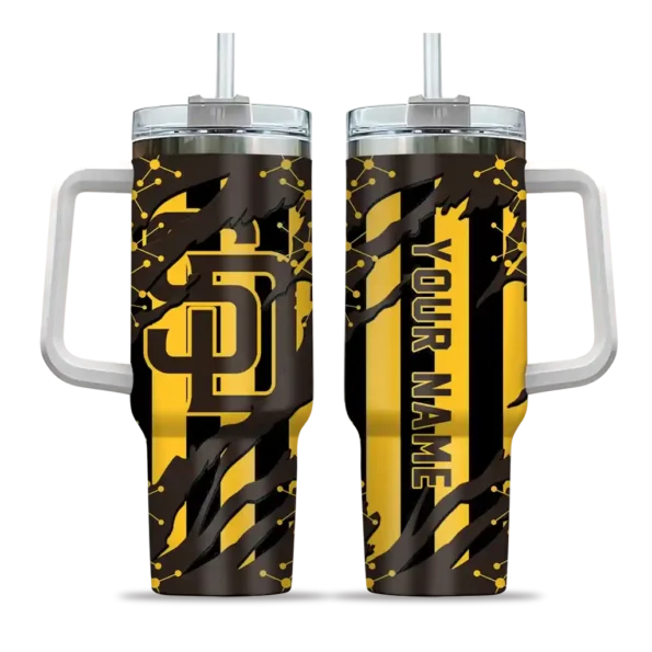 customized san diego padres claw cut brown black curved tumbler best selling 1.webp