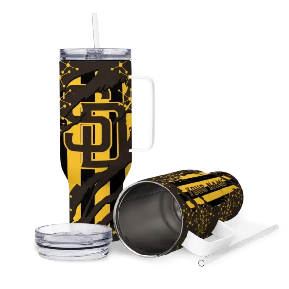 customized san diego padres claw cut brown black curved tumbler high quality 1.webp