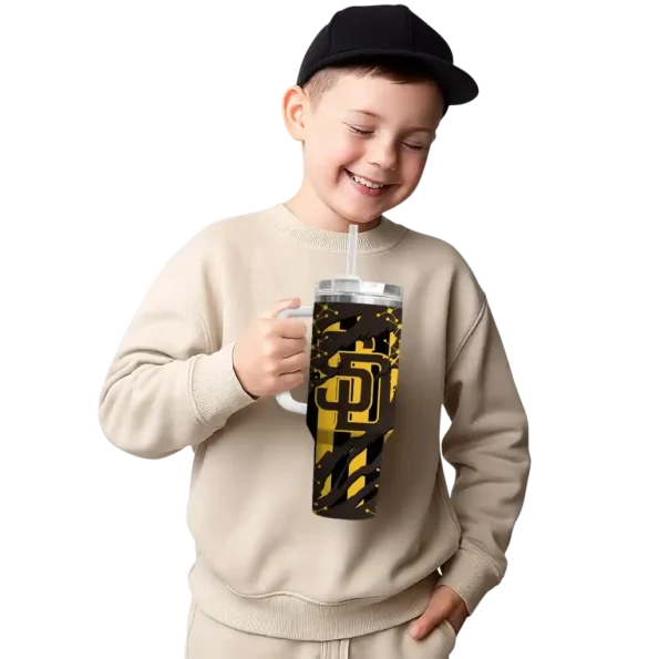 customized san diego padres claw cut brown black curved tumbler latest model 1.webp