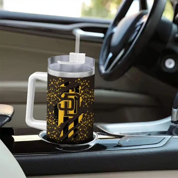 customized san diego padres claw cut brown black curved tumbler trendy 1.webp
