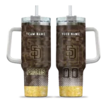 customized san diego padres geometric prism brown curved tumbler best selling 1.webp