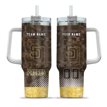 customized san diego padres geometric prism brown curved tumbler best selling 1.webp