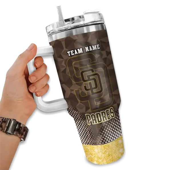customized san diego padres geometric prism brown curved tumbler fashion forward 1.webp