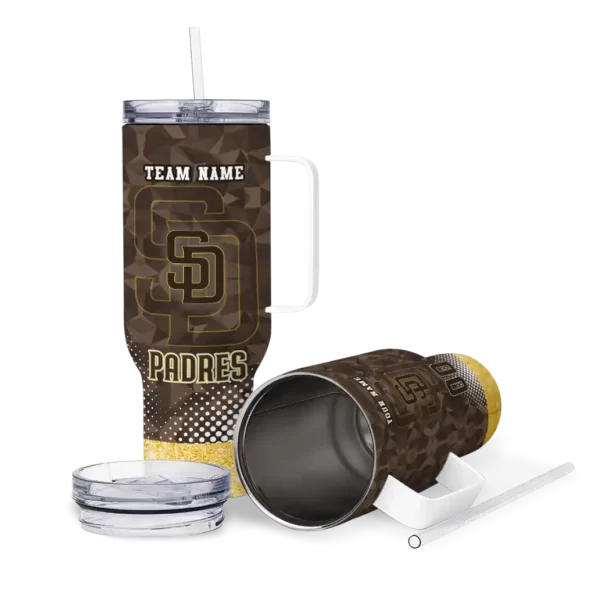 customized san diego padres geometric prism brown curved tumbler high quality 1.webp