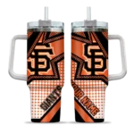 customized san francisco giants arrow burst orange curved tumbler best selling 1.webp