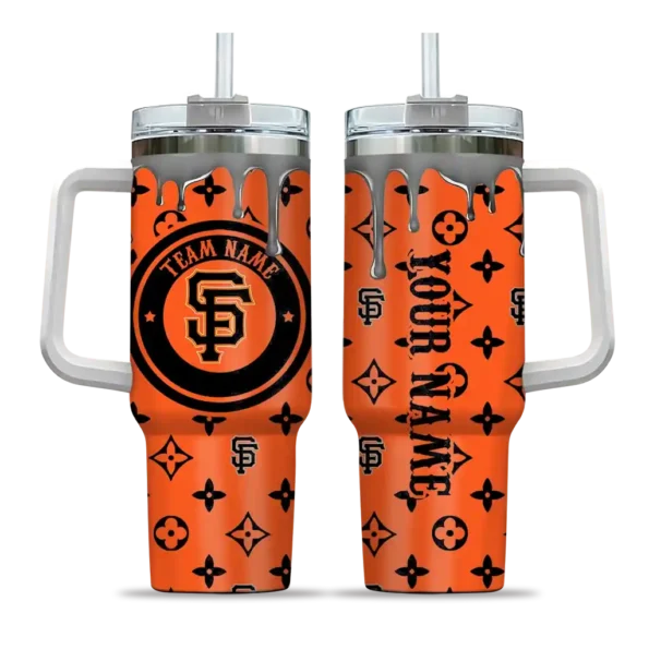 customized san francisco giants bullseye drips orange curved tumbler best selling 1.webp