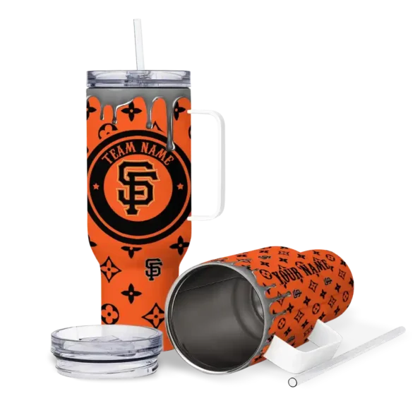 customized san francisco giants bullseye drips orange curved tumbler high quality 1.webp