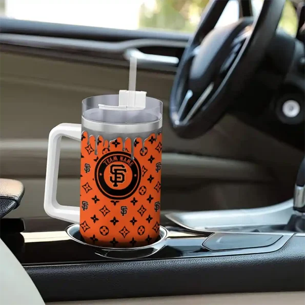 customized san francisco giants bullseye drips orange curved tumbler trendy 1.webp