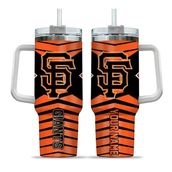 customized san francisco giants chevron layers orange curved tumbler best selling 1.webp