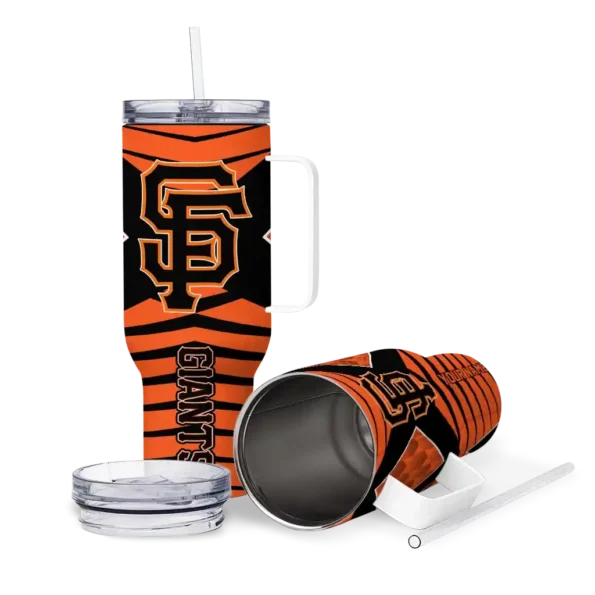 customized san francisco giants chevron layers orange curved tumbler high quality 1.webp