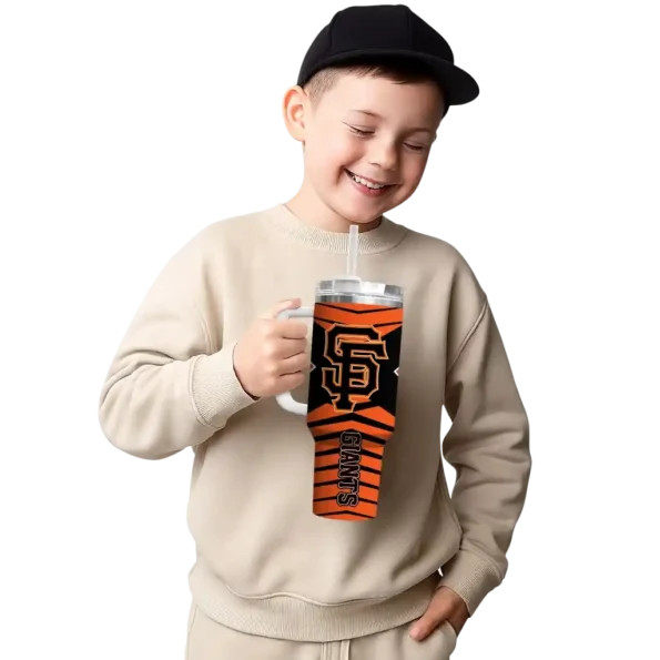 customized san francisco giants chevron layers orange curved tumbler latest model 1.webp