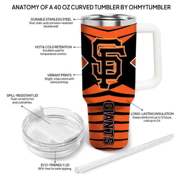 customized san francisco giants chevron layers orange curved tumbler new arrival 1.webp