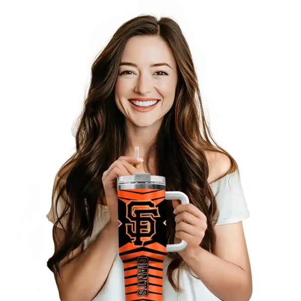 customized san francisco giants chevron layers orange curved tumbler premium grade 1.webp