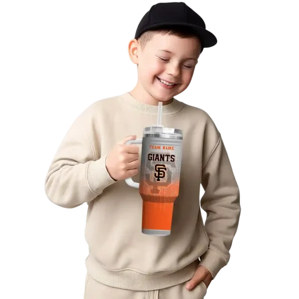 customized san francisco giants gradient dots orange curved tumbler latest model 1.webp