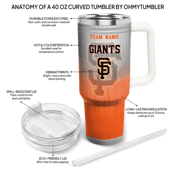 customized san francisco giants gradient dots orange curved tumbler new arrival 1.webp