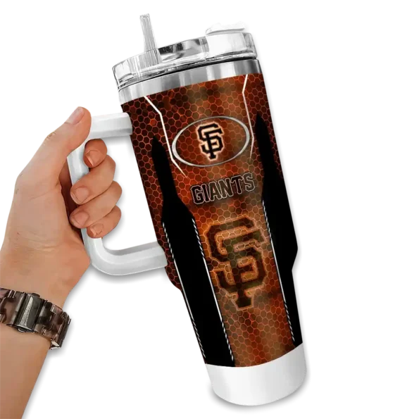 customized san francisco giants hexagon armor orange curved tumbler fashion forward 1.webp