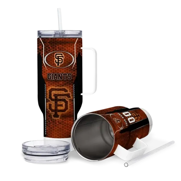 customized san francisco giants hexagon armor orange curved tumbler high quality 1.webp