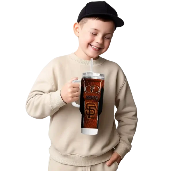 customized san francisco giants hexagon armor orange curved tumbler latest model 1.webp