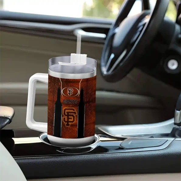 customized san francisco giants hexagon armor orange curved tumbler trendy 1.webp