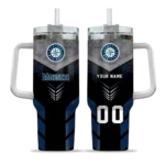 customized seattle mariners arrow armor navy blue black curved tumbler best selling 1.webp
