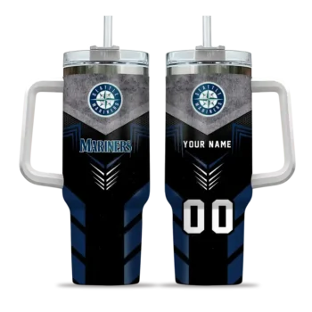 customized seattle mariners arrow armor navy blue black curved tumbler best selling 1.webp