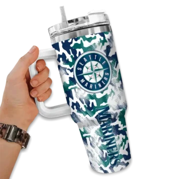 customized seattle mariners camo mashup navy blue white curved tumbler fashion forward 1.webp