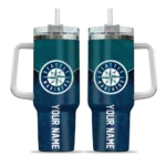 customized seattle mariners chevron stripe navy blue curved tumbler best selling 1.webp