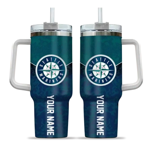 customized seattle mariners chevron stripe navy blue curved tumbler best selling 1.webp