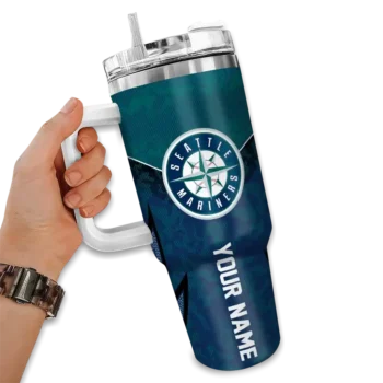 customized seattle mariners chevron stripe navy blue curved tumbler fashion forward 1.webp