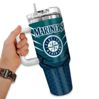 customized seattle mariners hex texture navy blue curved tumbler fashion forward 1.webp
