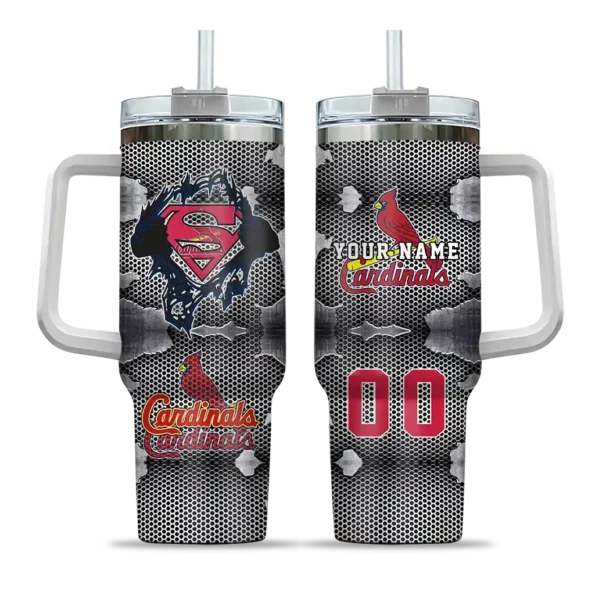 customized st louis cardinals superman shield red gray curved tumbler best selling 1.webp