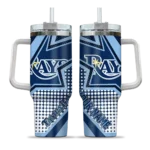 customized tampa bay rays arrow burst navy curved tumbler best selling 1.webp