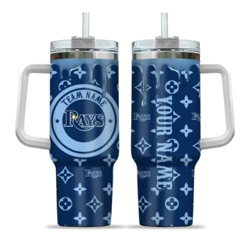 customized tampa bay rays bullseye drips navy curved tumbler best selling 1.webp