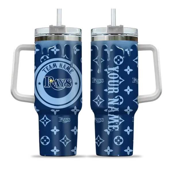 customized tampa bay rays bullseye drips navy curved tumbler best selling 1.webp