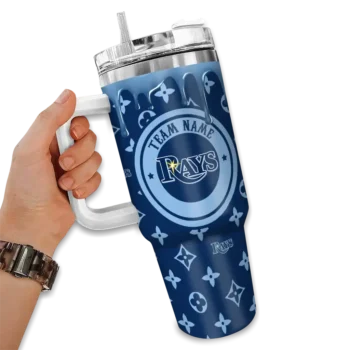 customized tampa bay rays bullseye drips navy curved tumbler fashion forward 1.webp