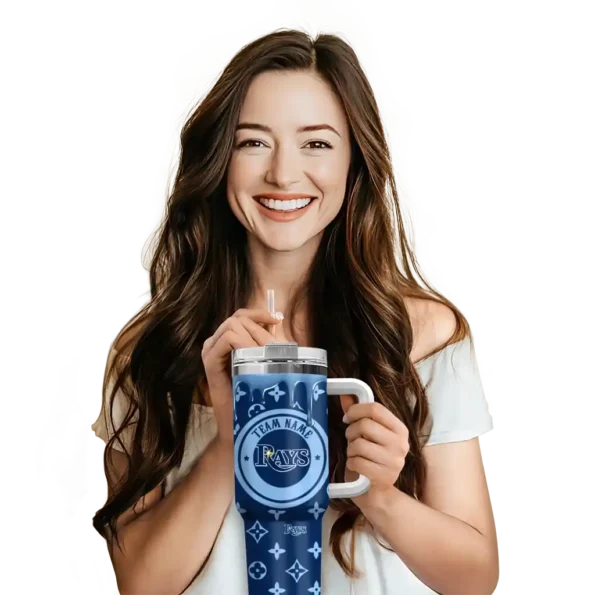 customized tampa bay rays bullseye drips navy curved tumbler premium grade 1.webp