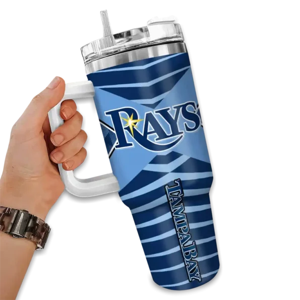 customized tampa bay rays chevron layers navy curved tumbler fashion forward 1.webp