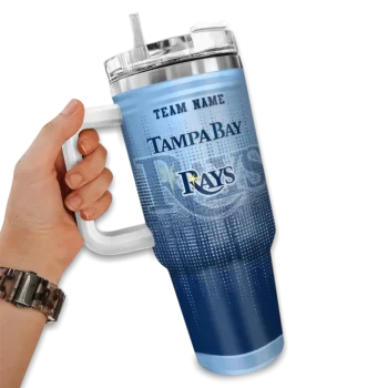 customized tampa bay rays gradient dots navy curved tumbler fashion forward 1.webp