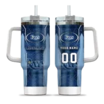 customized tampa bay rays hexagon armor navy curved tumbler best selling 1.webp