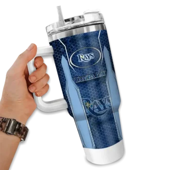 customized tampa bay rays hexagon armor navy curved tumbler fashion forward 1.webp